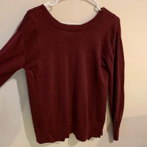 Lululemon sweater, burgundy open back, sz 6/8